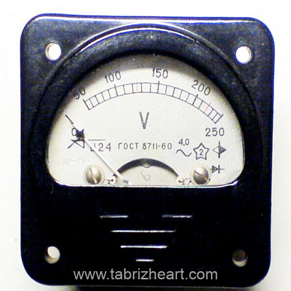 ولت متر صفر دویست و پنجاه | 250-0 Voltmeter Ц24